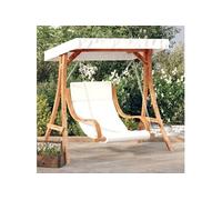 Chaise balançoire avec coussin et auvent bois massif d épicéa