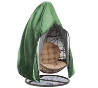 Chaise balançoire d'extérieur Housse coquille d'oeuf Housse balançoire en rotin Zip Vert Armée