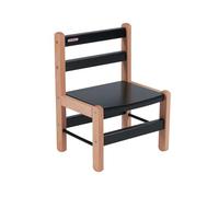 Chaise Basse Enfant Louise, Bicolore Noir et Naturel