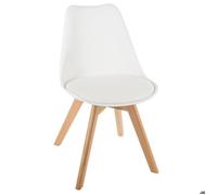 Atmosphera Chaise Baya pieds en hêtre blanc