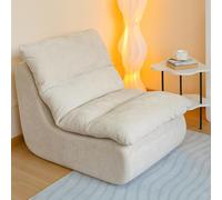 Chaise Bean bag, canapé de sol en mousse haute densité, chaise longue moderne de style médiéval avec dossier, canapé de compression complet sans accoudoirs pour salon, chambre à coucher B