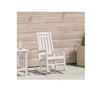 Chaise Berçante de Jardin Blanche 70x92x107 cm HDPE