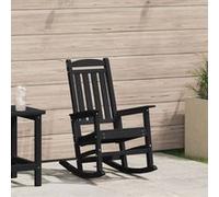 Chaise Berçante de Jardin Noire 70x92x108 cm HDPE