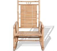 Chaise berçante en bambou de jardin, chaise à bascule pour terrasse, siège | Résistant aux UV et aux intempéries, facile à nettoyer, charge jusqu'à 110 kg, bambou ny