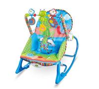 Chaise berçante musicale - Berceau électrique - Bébé 0-3ans - Bleu - 12 mélodies - Poids max 18kg
