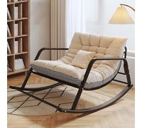 Chaise Berçante pour Chambre D’Enfant, Chaises Berçantes De Patio Surdimensionnées avec Fauteuil à Dossier Haut, Chaise D’appoint Confortable, Cha, Multi-colored1, Black 92x137cm