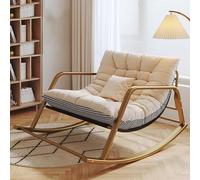 Chaise Berçante pour Chambre D’Enfant, Chaises Berçantes De Patio Surdimensionnées avec Fauteuil à Dossier Haut, Chaise D’appoint Confortable, Cha, Multi-colored1, Gold 92x137cm