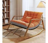 Chaise Berçante pour Chambre D’Enfant, Chaises Berçantes De Patio Surdimensionnées avec Fauteuil à Dossier Haut, Chaise D’appoint Confortable, Cha, Multi-colored2, Gold 92x137cm