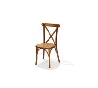 Chaise Bistrot Crossback en Bois Massif Empilable - Lot de 7 - Veba