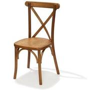 Chaise Bistrot Crossback en Bois Massif Empilable - Lot de 7 - Veba