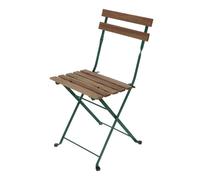 Chaise bistrot - ESSCHERT DESIGN - Modèle pliable - Bois et métal - Style industriel - Vert sapin