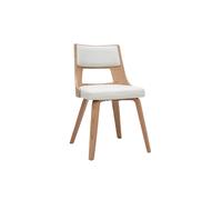 Miliboo - Chaise scandinave blanc et bois clair GARBO