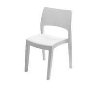 Chaise blanche de jardin Intérieur/extérieur 50x51xH82cm PROGARDEN