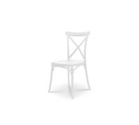 Kosmi Chaise Blanche Style BISTROT en résine polypropylène