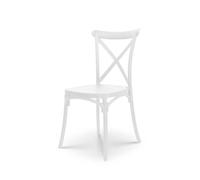 Chaise blanche style BISTROT en résine polypropylène