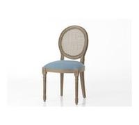 Chaise bleu foncé en acajou Médaillon - Amadeus - Bleu - Bois Bleu G