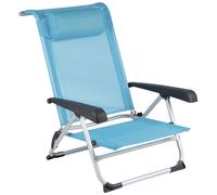 Bo-Camp Chaise de plage Bleu 1204784 Bleu