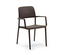 Chaise Bora Empilable Couleur Café Pour Extérieur Intérieur Jardin Nardi