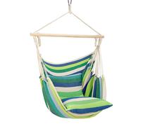 Chaise brésilienne - NILS - NC3107 - Vert - Coton résistant - Supporte jusqu'à 100 kg - Deux coussins inclus