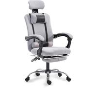 Chaise bureau ergonomique en maille, inclinable et pivotante, chaise confortable for ordinateur, massage, for la pause déjeuner, à domicile, jeu, avec support réglable for le poste travail l'étude