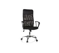 Chaise bureau / Fauteuil de direction PURE NET, tissu maille / simili cuir noir chrome