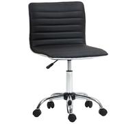 Chaise bureau - HOMCOM - à roulettes - pivotante - hauteur réglable - siège rembourrée - pour maison bureau salon - noir