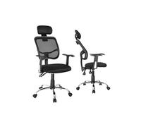 Chaise Bureau Noir Pivotant Appui-Tête ErgoOffice Noir