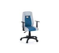 hjh OFFICE Chaise pivotante pour des Enfants KIDDY Extra Tissu Gris/Bleu