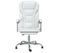 Chaise bureau/siège pivotant Blanc - SWEETY Fauteuil inclinable de bureau - 1 PALCE -Blanc Similicuir CL50057602539
