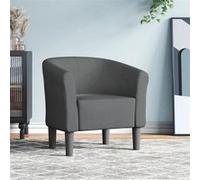 vidaXL Fauteuil cabriolet 356430 – Accoudoirs, siège rembourré, tissu gris foncé