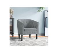 Chaise cabriolet gris foncé velours