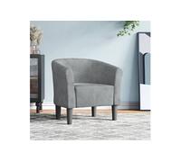 vidaXL Fauteuil cabriolet 356442 – Accoudoirs, dossier et siège rembourré – Gris foncé velours