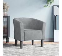 vidaXL Fauteuil cabriolet 356442 – Accoudoirs, dossier et siège rembourré – Gris foncé velours