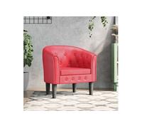 Vidaxl Fauteuil Cabriolet Rouge Similicuir Rouge