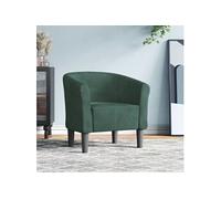 vidaXL Fauteuil cabriolet vert foncé velours 356444