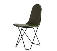 Chaise Cactus recouverte de cuir Cuero Cuir vert gazon - 7340172640394