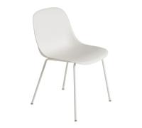 Muuto Chaise Fiber Side - Cadre tubulaire - Blanc nature - Structure blanchec