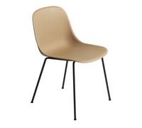 Muuto Chaise cadre tubulaire recyclé Fiber Chair ocre/noir lxHxP 51x77x53cm