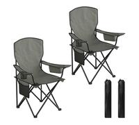 Chaise Camping Pliante - Lot de 2 WOLTU Fauteuil de Pêche - Sac Isotherme, Léger, Portable - Bleu Marine