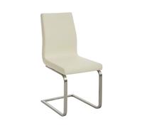 CLP Chaise de salle à manger Belfort en similicuir , Crème