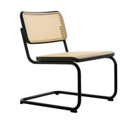 Chaise cantilever Lounge S 32 VL structure noire wood part stained beech