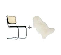 Chaise cantilever + peau Set promo S 32 V frame chromed
