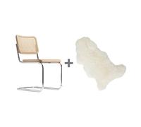 Chaise cantilever + peau Set promo S 32 V frame chromed