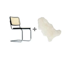 Chaise cantilever + peau Set promo S 32 V frame chromed