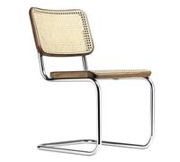 Chaise cantilever S 32 V avec clayonnage wood part walnut stained beech