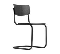 Thonet Chaise cantilever S 43 Classics in Colour hêtre noir TP 29 structure peint par poudrage RAL 9005 noir