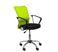 Chaise Cardenete dos en filet vert, assise noire