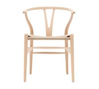 Carl Hansen & Søn Chaise Wishbone CH24 Y hêtre - maille nature - hêtre savonné