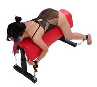 Chaise Cheval Sexuel avec Menottes Menottes Aux Chevilles Outil Punition Torture Meubles Sexuels SM Dispositif Érotique Esclave Chaise Sexuelle Solide et Ferme Position à Genoux Formation D'esclave