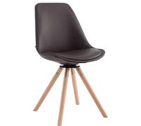 Chaise chic Calais - Chaise pivotante pieds ronds nature en bois de hêtre - Couleur Marron
